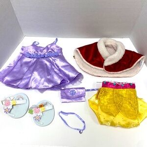Build-A Bear Lavender outfit and accessories, Princess & Christmas Cape 7 Piece
